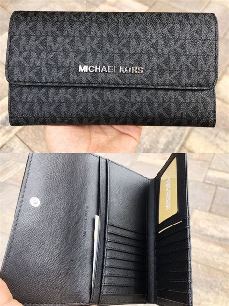 women michael kors black wallet|michael kors black wallet sale.